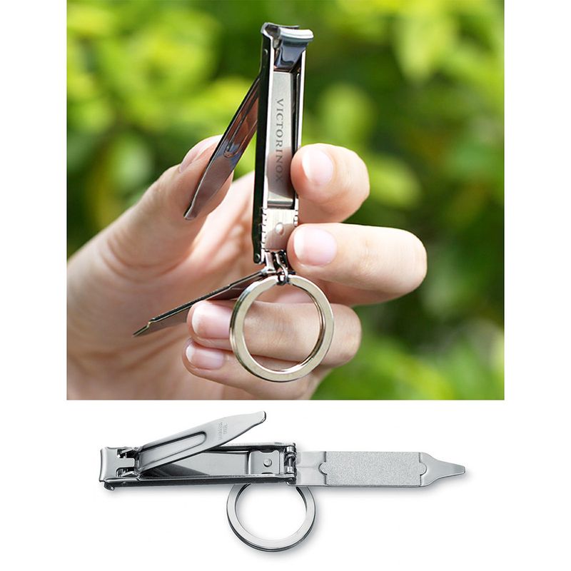 Кніпсер з пилкою для нігтів та кільцем для ключів Victorinox Victorinox 8.2055.C (Сталевий)