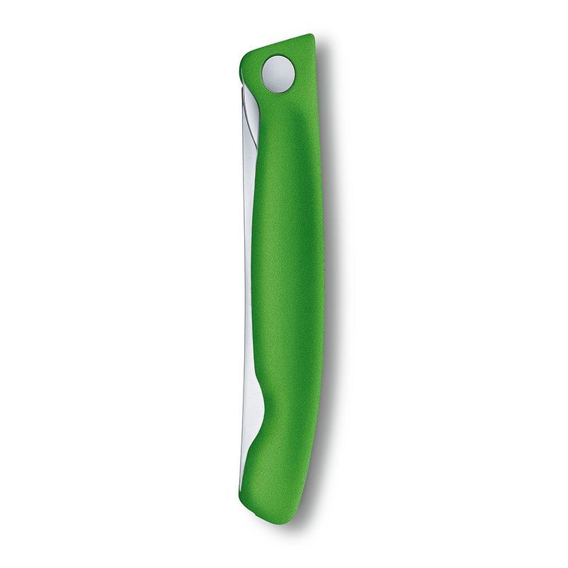 Кухонний ніж Victorinox SwissClassic Foldable Paring 6.7836.F4B зелений