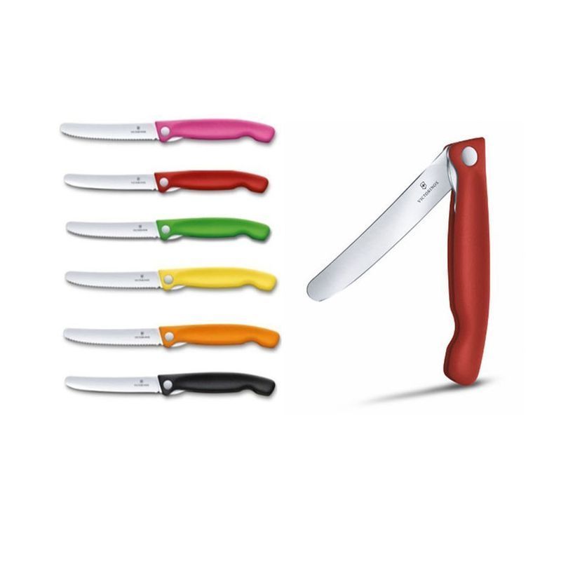 Кухонний ніж Victorinox SwissClassic Foldable Paring 6.7836.F4B зелений