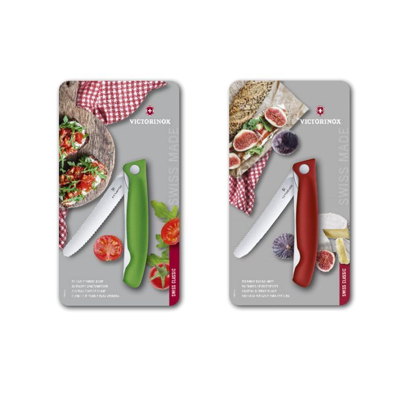 Кухонний ніж Victorinox SwissClassic Foldable Paring 6.7836.F4B зелений