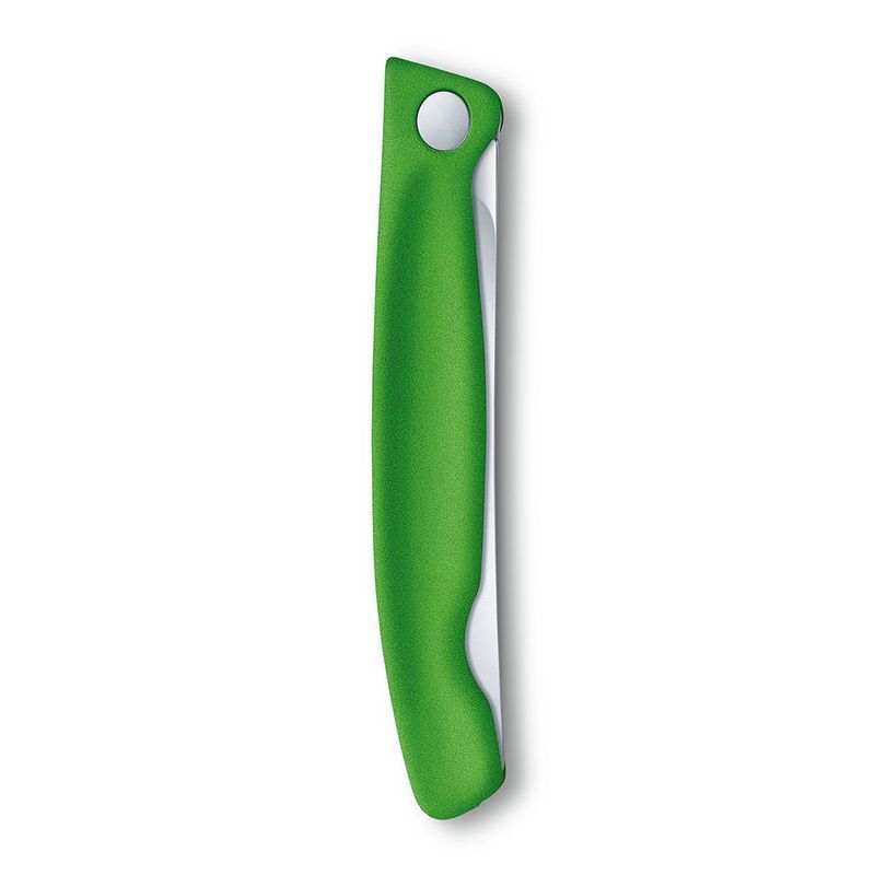 Кухонний ніж Victorinox SwissClassic Foldable Paring 6.7836.F4B зелений