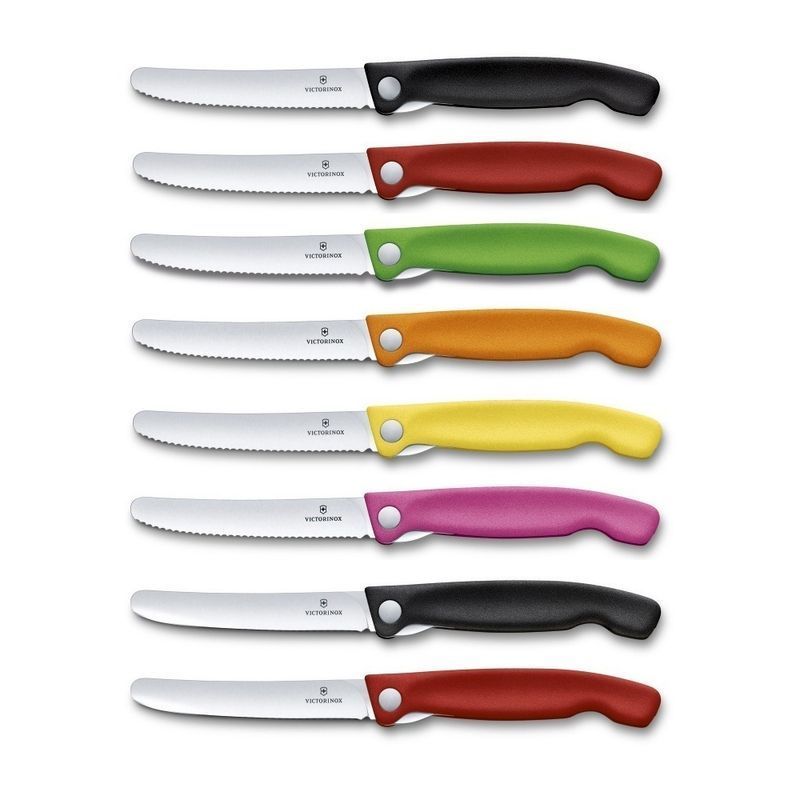 Кухонний ніж Victorinox SwissClassic Foldable Paring 6.7836.F4B зелений