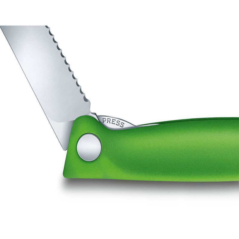Кухонний ніж Victorinox SwissClassic Foldable Paring 6.7836.F4B зелений