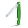 Кухонний ніж Victorinox SwissClassic Foldable Paring 6.7836.F4B зелений
