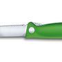 Кухонний ніж Victorinox SwissClassic Foldable Paring 6.7836.F4B зелений