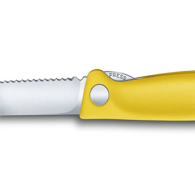 Кухонний ніж Victorinox SwissClassic Foldable Paring 6.7836.F8B жовтий