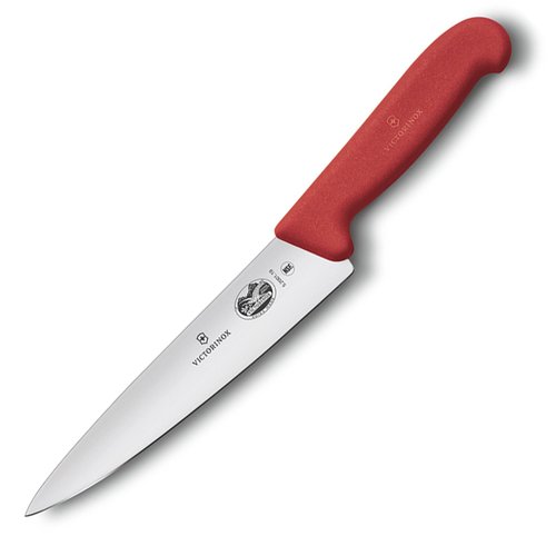 Кухонний ніж Victorinox Fibrox Carving 5.2001.19 червоний