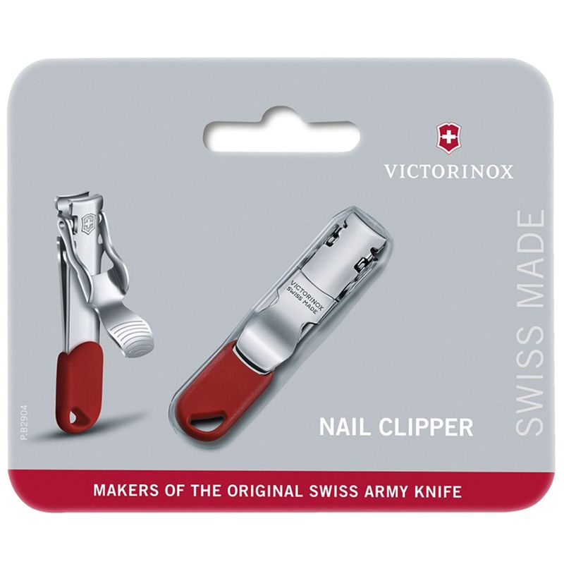 Манікюрні кусачки у блістері Victorinox Nail Clipper 8.2050.B1 (Сталевий з червоним)