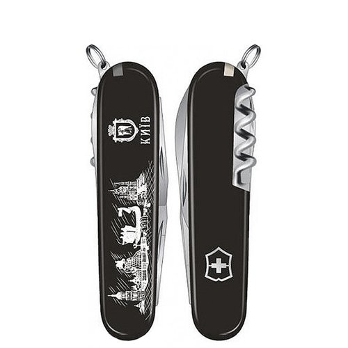 Складаний ніж Victorinox Spartan UKRAINE CITY Київ 1.3603.3R30 (Чорний)