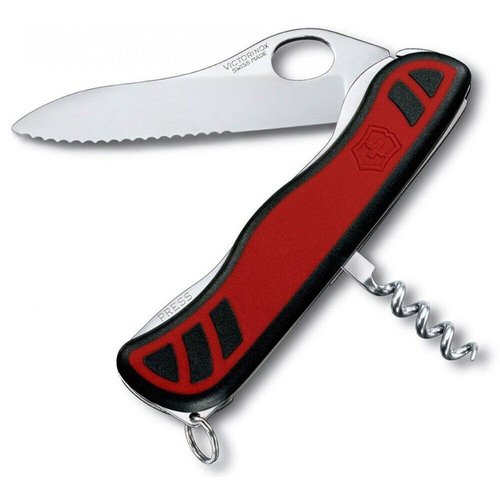 Складаний ніж Victorinox Alpineer Grip One Hand 0.8321.MWC (Червоний з чорним)