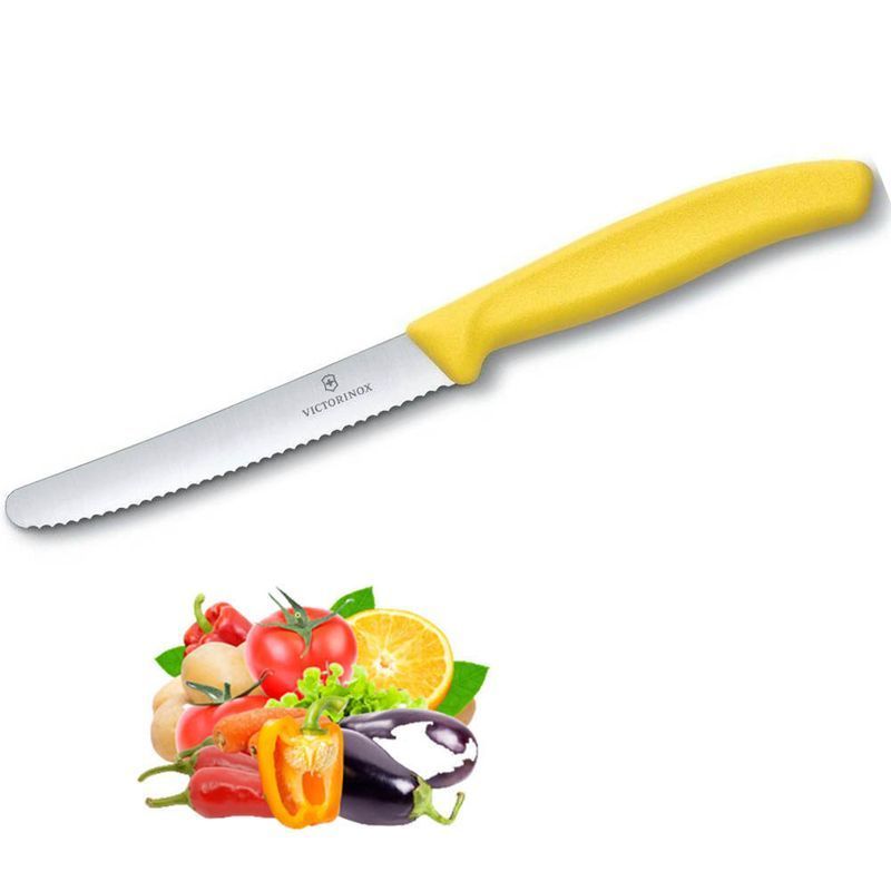 Кухонный нож Victorinox SwissClassic Tomato&Table 6.7836.L118 желтый