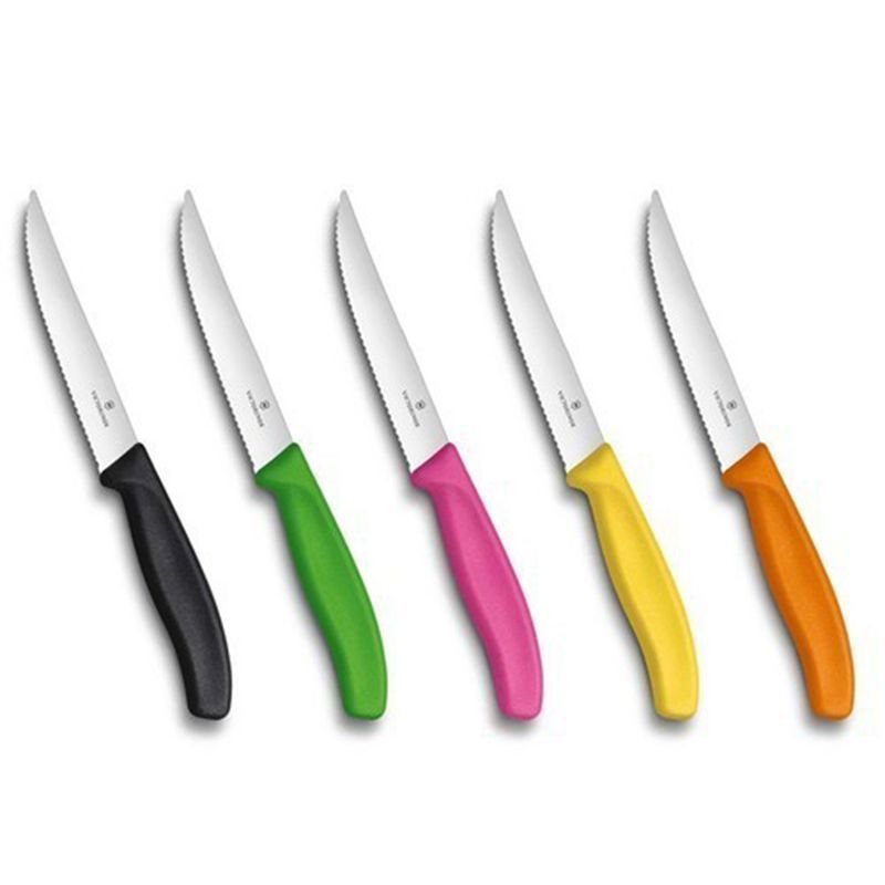 Кухонный нож Victorinox SwissClassic Steak&Pizza 6.7936.12L4 зеленый