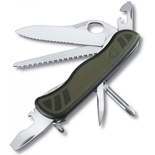 Складаний ніж Victorinox Swiss Soldier's Knife 08 NEW One Hand 0.8461.MWCHB1 (Хакі з чорним)