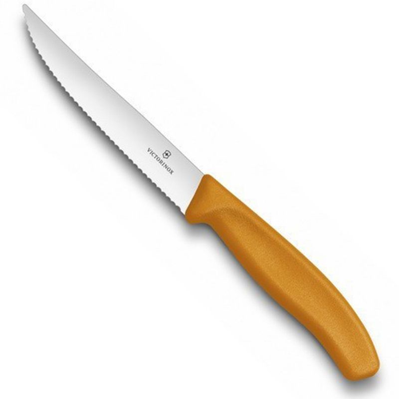Кухонный нож Victorinox SwissClassic Steak&Pizza 6.7936.12L9 оранжевый