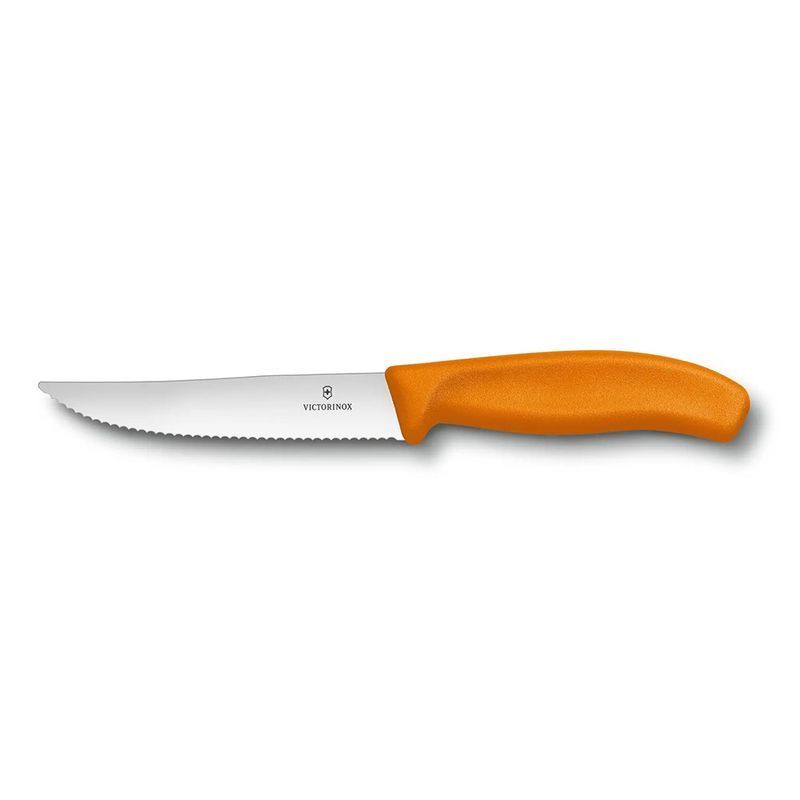 Кухонный нож Victorinox SwissClassic Steak&Pizza 6.7936.12L9 оранжевый