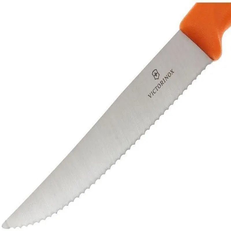 Кухонный нож Victorinox SwissClassic Steak&Pizza 6.7936.12L9 оранжевый