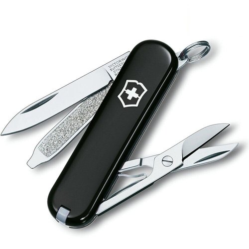 Складаний ніж-брелок мініатюрний Victorinox Classic SD 0.6223.3 (Чорний)