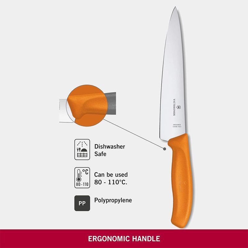Кухонний ніж Victorinox SwissClassic Carving 6.8006.19L9B помаранчевий