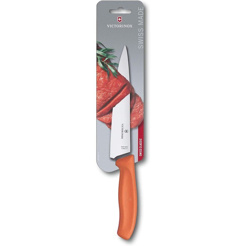 Кухонний ніж Victorinox SwissClassic Carving 6.8006.19L9B помаранчевий
