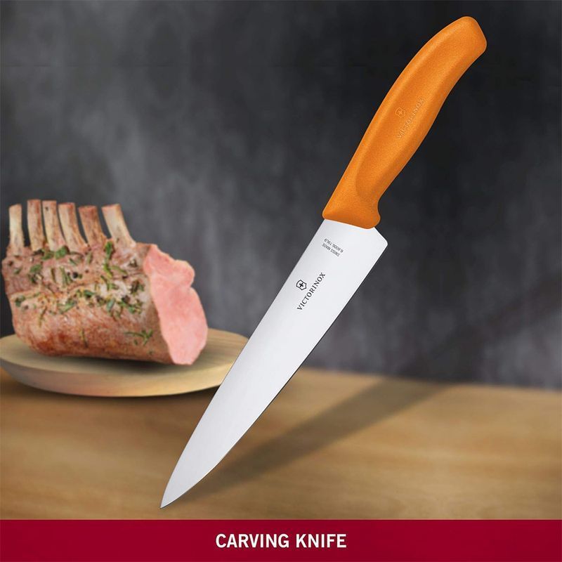 Кухонний ніж Victorinox SwissClassic Carving 6.8006.19L9B помаранчевий