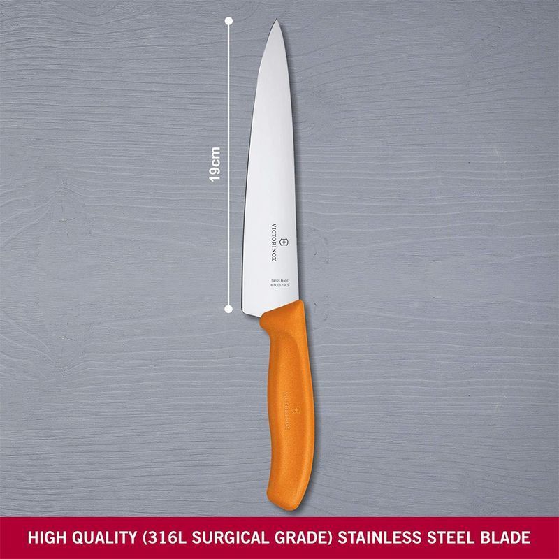 Кухонний ніж Victorinox SwissClassic Carving 6.8006.19L9B помаранчевий