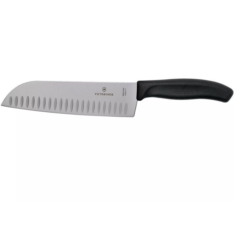 Кухонный нож Victorinox SwissClassic Santoku 6.8523.17B черный