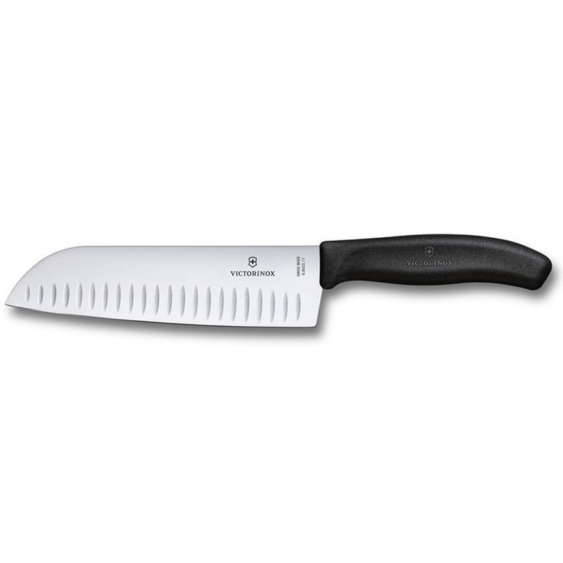 Кухонный нож Victorinox SwissClassic Santoku 6.8523.17B черный