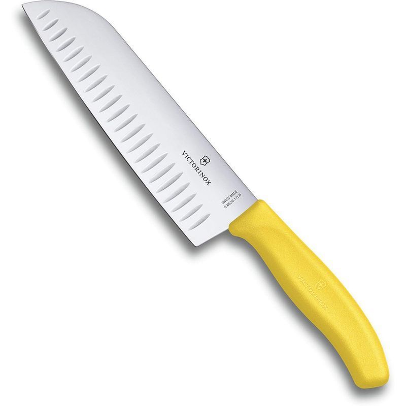 Кухонный нож Victorinox SwissClassic Santoku 6.8526.17L8B желтый