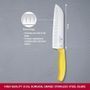 Кухонный нож Victorinox SwissClassic Santoku 6.8526.17L8B желтый